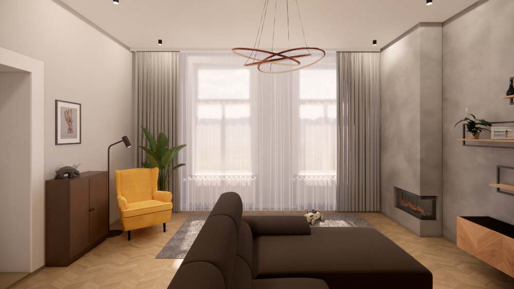 návrh interiérů bytu