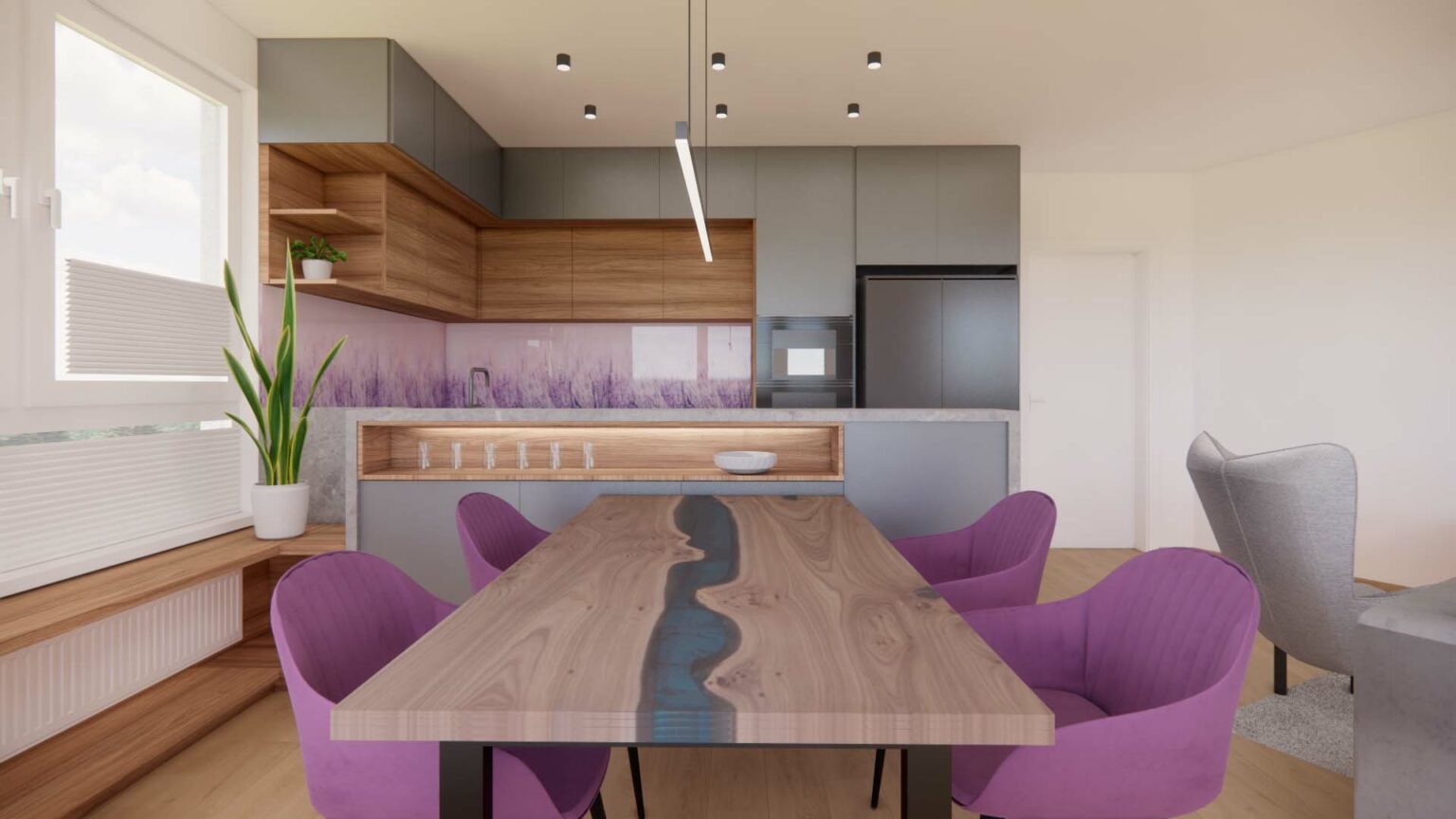 Návrh moderní kuchyně – Návrhy interiérů. Bytový designér.